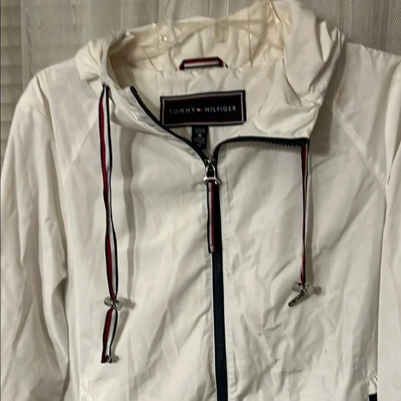 Tommy Hilfiger Womens ladies Windbreaker Jacket white M h - Picture 4 of 11